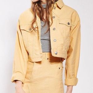 Set of Topshop Moto Cropped Jacket and mini Skirt